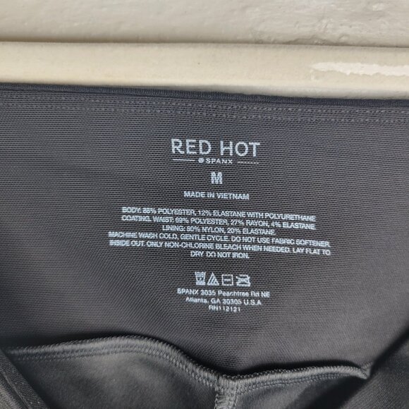 Red Hot By Spanx Women's Medium All Over Faux Leather Leggings Green Black - Picture 4 of 4